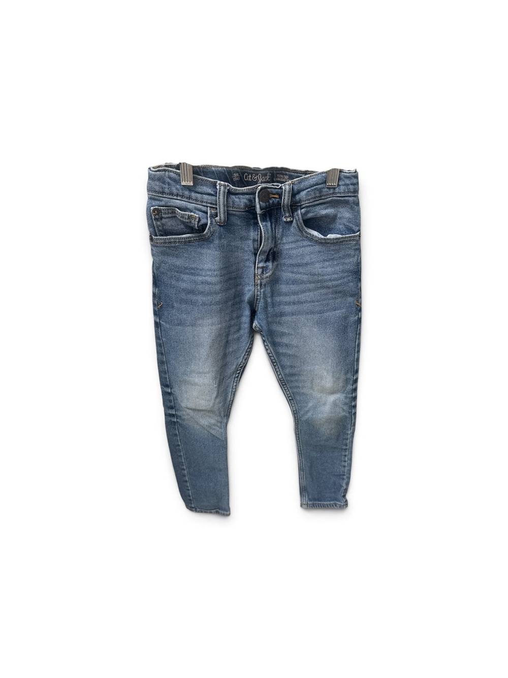 Cat & Jack Men's Skinny Washed Blue Denim Jeans